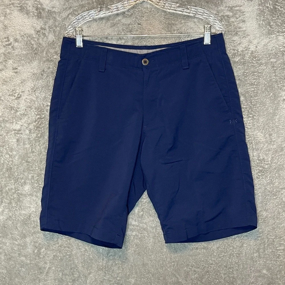 Under Armour Mens UA Match Play Golf Shorts Size 34 Mid Rise Hybrid Performance